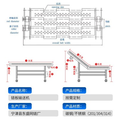 不锈钢链板输送机耐高温废料链板输送机图4