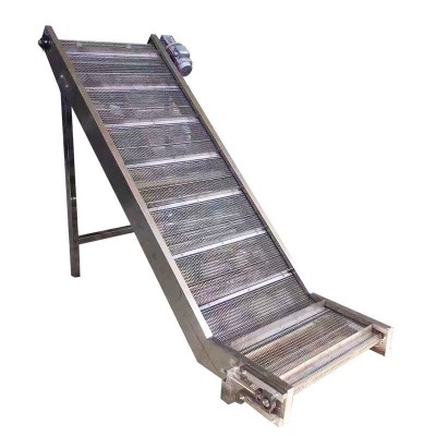 爬坡输送机不锈钢网带网链提升机耐高温中药材烘干清洗网带输送机图5