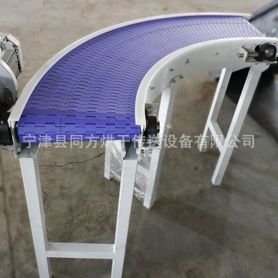 塑料尼龙链板转弯机 小型自动可移动输送机 工业输送线厂家定制图3