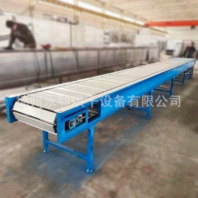 供应锻件高温件热处理输送线 钢铁块链板输送机 废钢材输送设备图3