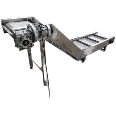 不锈钢链板提升机颗粒物料链板传输机Z字型链板上料机爬坡输送机图5