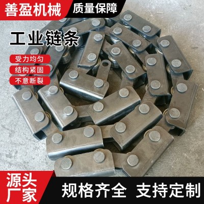 定制工业输送链条 高强度耐高温链条 刮板机刮料用非标滚子链条图3