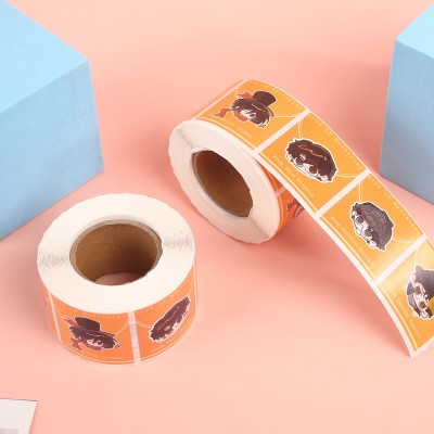 贴纸定制不干胶标签定做卡通贴纸印刷卷筒透明铜版纸儿童奖励贴纸图2