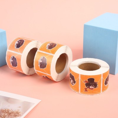 贴纸定制不干胶标签定做卡通贴纸印刷卷筒透明铜版纸儿童奖励贴纸图5