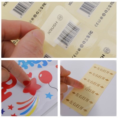 不干胶标签印刷哑银龙黑底银字亮银龙彩色卷筒PVC标签贴纸图3