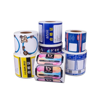 不干胶标签定制彩色印刷铜版纸热敏纸logo商标卡通ip贴纸标签厂家图5