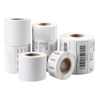 铜版纸不干胶标签印刷条码纸打印入仓标签纸白色价格签四 防标签纸图3