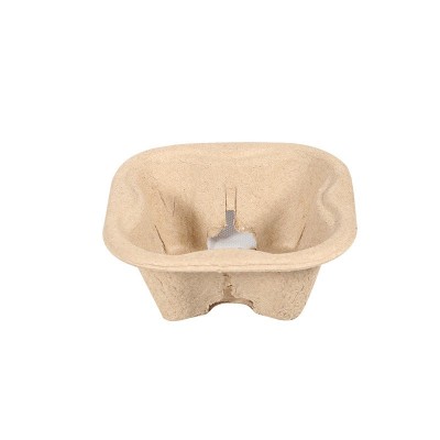 纸浆杯托一次性厂家定制咖啡杯托奶茶饮品杯托一次性可降解单杯托图4