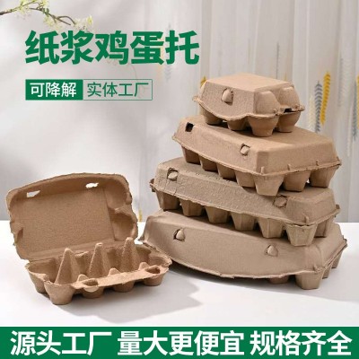 纸浆鸡蛋托厂家定制 运输包装用蛋盒可降解一次性纸浆鸡蛋托图3