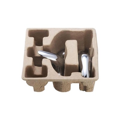 干压纸托厂家 纸浆包装盒环保五金配件纸托 水龙头纸浆模塑内托图4