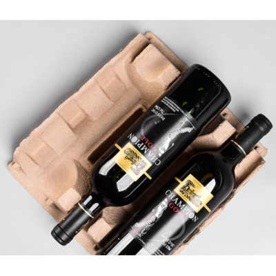 厂家直销纸浆红酒托红酒保护托可降解红酒托盘红酒内托