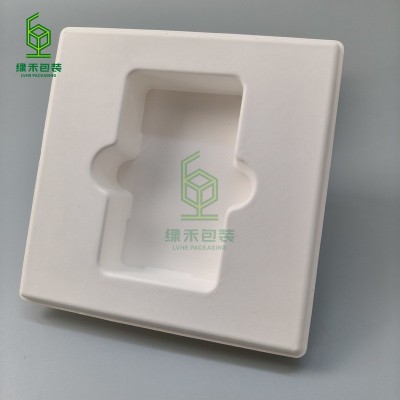 湿压环保纸浆内托 化妆品纸浆包装纸托 可再生环保纸浆模塑图2