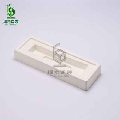 白色定制数码产品设备纸托环保防静电湿压工艺纸浆模塑内衬纸浆托图5