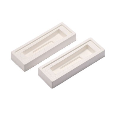 白色定制数码产品设备纸托环保防静电湿压工艺纸浆模塑内衬纸浆托图2