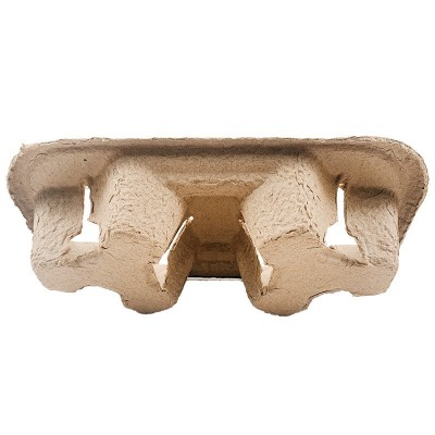 加工定制纸浆双杯托不可拆一次性可降解咖啡饮料打包专用底座纸托图2