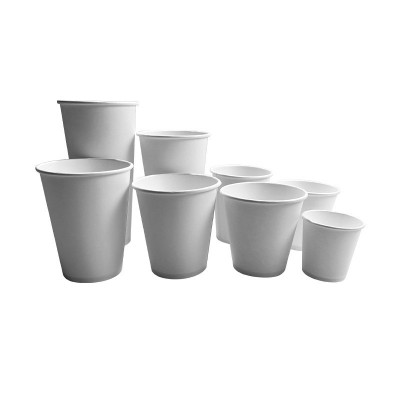 加厚一次性白纸杯奶茶大中小容量试饮品尝杯白色咖啡杯厂家批发图5