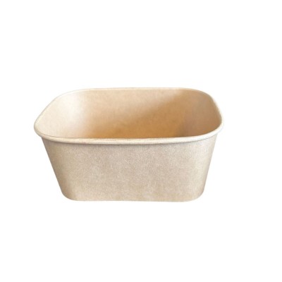 一次性长方形打包盒650ml7501000外卖卤肉饭纸碗带盖沙拉餐盒便当图5