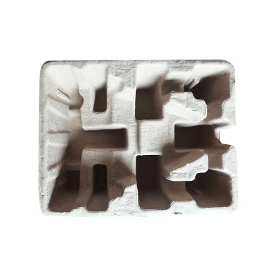 宁波纸浆托厂家供应黄色干压纸内衬可全降解纸托缓冲物流运输防震图3