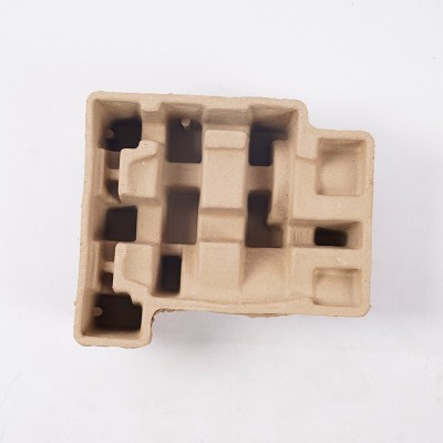 跨境可降解加厚纸浆模塑小家电产品保护纸托食品杯托内衬包装可定图4