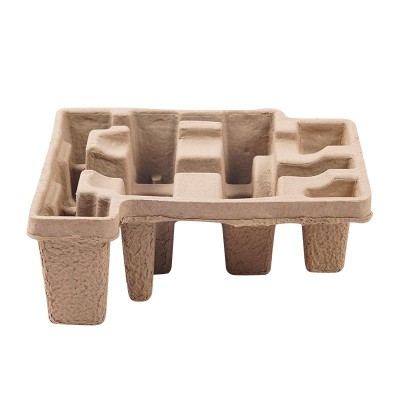 跨境可降解加厚纸浆模塑小家电产品保护纸托食品杯托内衬包装可定图3