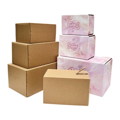 现货拉链纸箱电商快递纸箱彩箱拉链箱撕拉盒拉链快递盒快递 箱批发图2