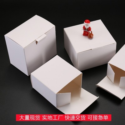 白盒包装盒小纸盒小白盒现货彩盒定制印刷白卡纸盒跨境扁平小包装图3