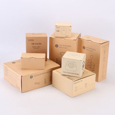 牛皮纸盒包装盒定制彩盒小批量定做翻盖抽屉盒瓦楞小批量牛皮盒图4