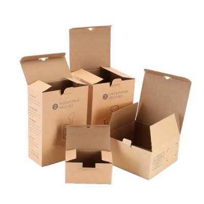 牛皮纸盒包装盒定制彩盒小批量定做翻盖抽屉盒瓦楞小批量牛皮盒图5