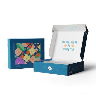 瓦楞飞机盒加硬彩盒定制化妆品面膜服装快递包装盒纸盒子包装定制图3