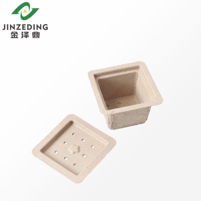 纸浆盒一次性盆栽育苗杯幼儿园种植盆模塑盒定制环保纸浆育苗杯