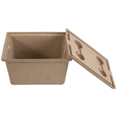 环保纸浆盒防水天地盖围炉煮茶大盒子可降解原色储物箱大号纸制图5