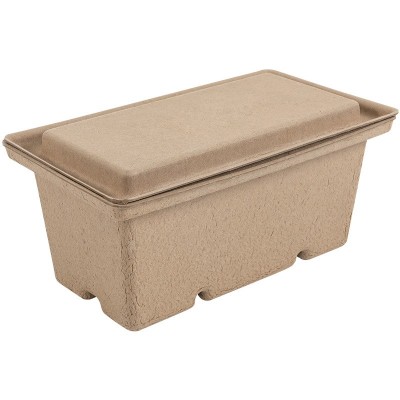 环保纸浆盒防水可降解纸浆包装盒植物纤维盒子纸浆模塑花盆育苗盆图4