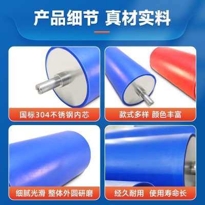 工业硅胶辊厂家 印刷机械无动力包胶滚筒 静电覆膜机硅胶胶辊定制图3