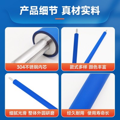 厂家供应印刷机双头包胶聚氨酯胶辊耐高温丁晴橡胶硅胶辊传动定制图5