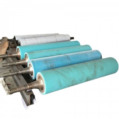 全规格开槽酯胶 耐酸碱不锈钢轴橡胶辊 丁晴胶传动开槽橡胶辊软胶图2