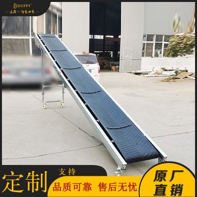 皮带提升机爬坡输送机pvc防滑传送带粮食折叠机流水线送料图2