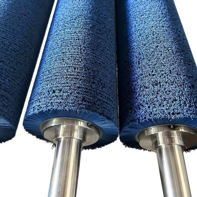 厂家供应研磨辊刷工业辊刷输送带清扫玻璃除尘尼龙丝加工铜丝钢丝图3