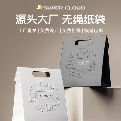 东莞厂家定 做手提袋纸袋包装袋子服装奶茶轻奢高级感加工印logo