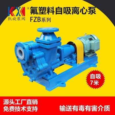 FZB衬氟自吸离心泵 耐酸碱腐蚀泵 硫酸盐酸提升泵 废水污水输送